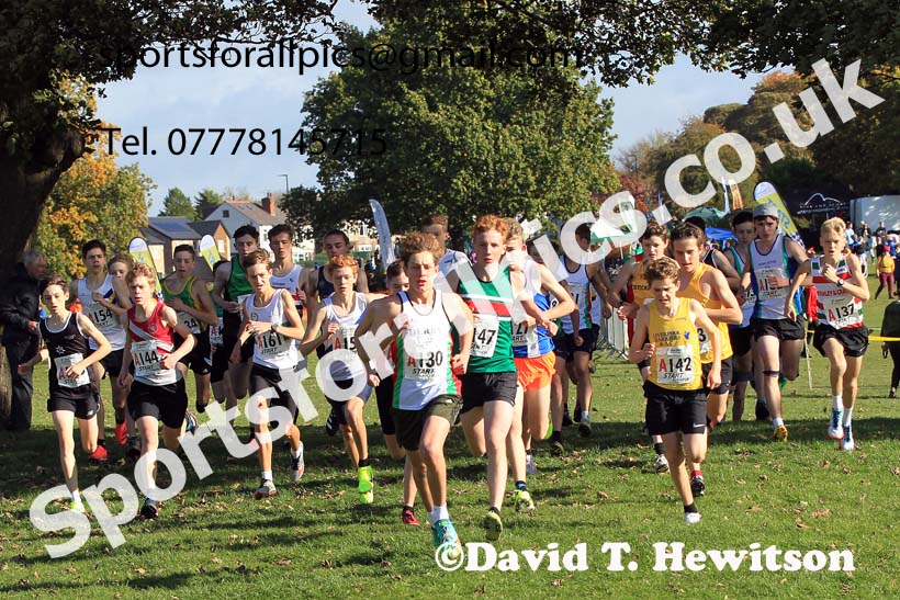 Boys under-15s 2022 Northern Cross Country Relays, Graves Park, Sheffield. Photo: David T. Hewitson/Sports for All Pics